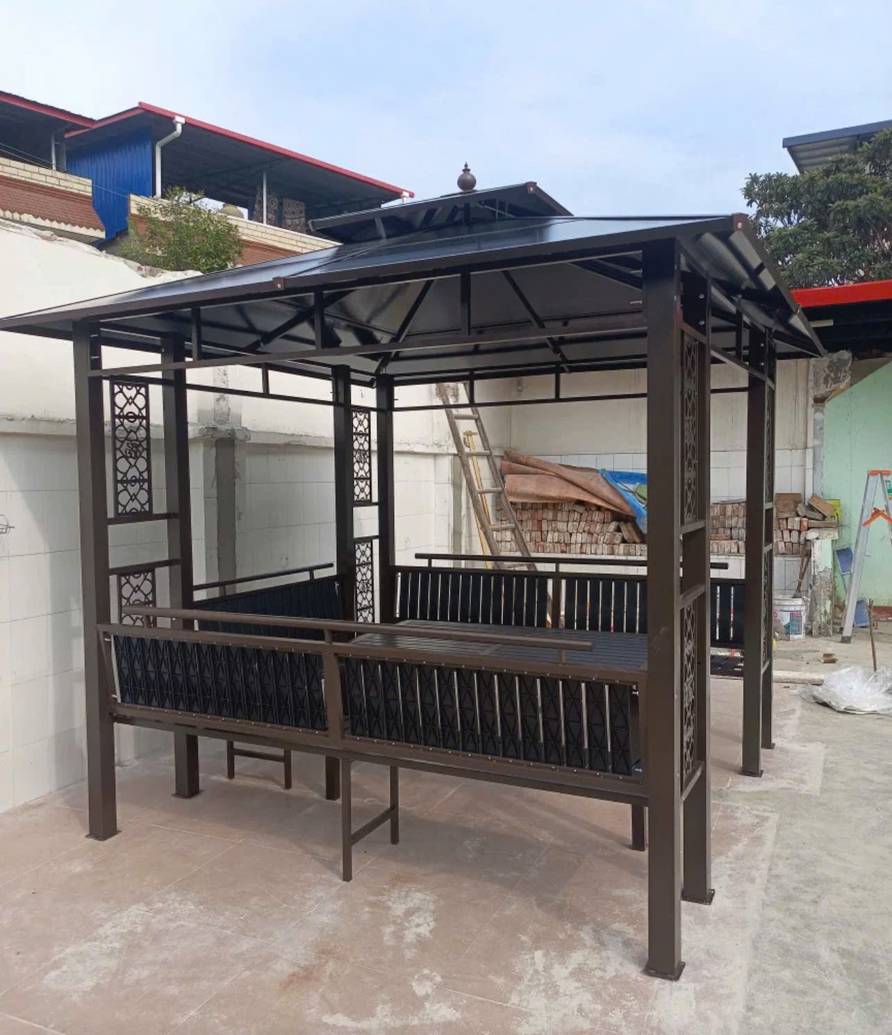 Mẫu chòi nghỉ sân vườn đẹp giá rẻ với 8 cột