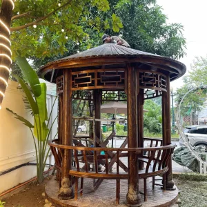 Chòi gỗ hình tròn cho quán cà phê