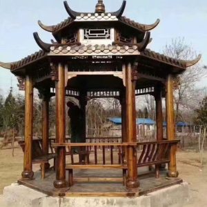Nhà chòi sân vườn bát giác bằng gỗ