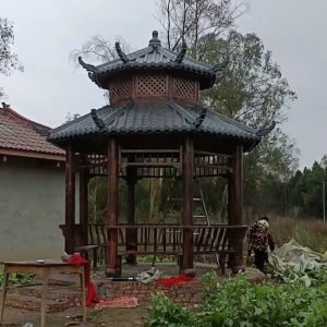 Nhà chòi sân vườn bát giác bằng gỗ thông dầu