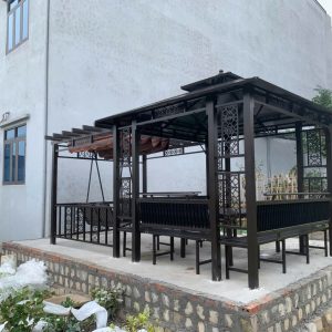 Nhà chòi sân vườn tứ giác với kích thước 3x5m rộng rãi