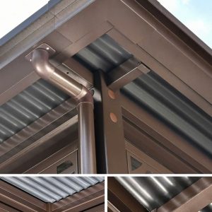 Góc mái chòi với hệ thống thoát nước gọn gàng