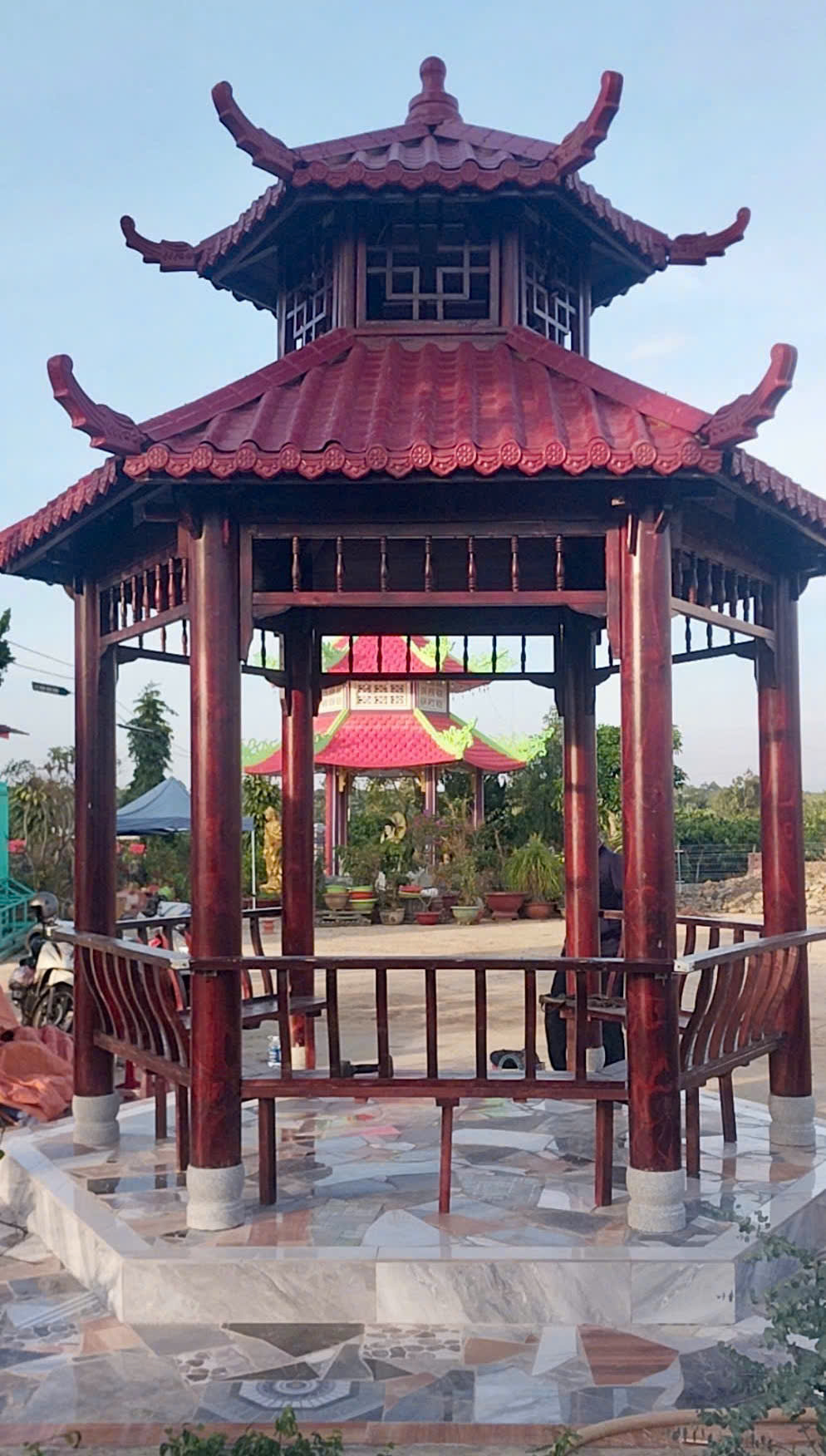 Chòi đã được lắp đặt hoàn thiện