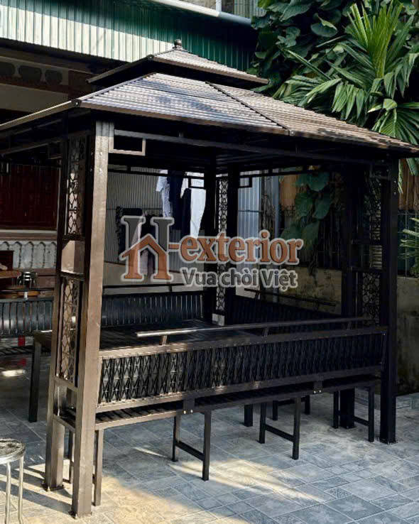 Thi công lắp đặt hoàn thiện chòi thép sân vườn tại Hà Tĩnh