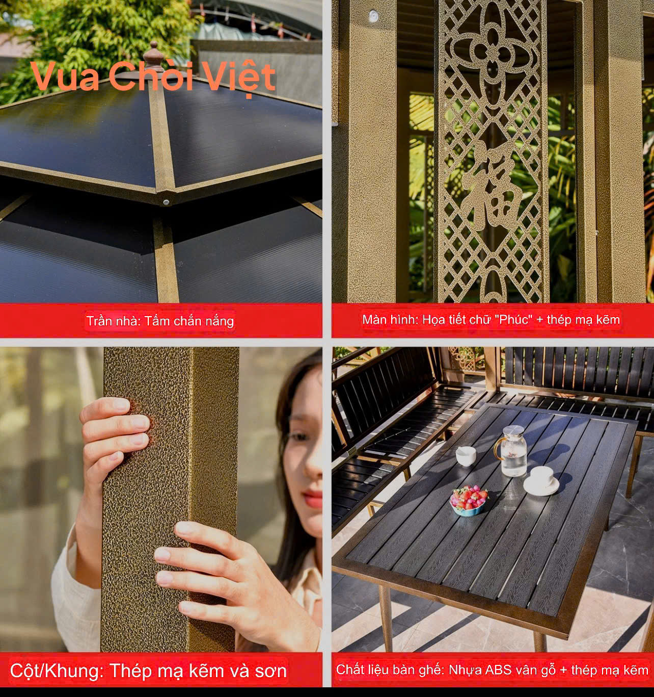 Từng đường nét tinh tế của chòi sân vườn