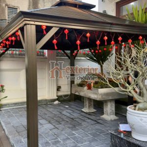 Chòi sân vườn chữ nhật hợp kim nhôm giá rẻ