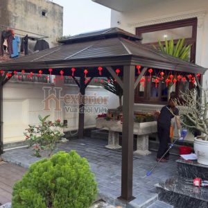 Chòi sân vườn chữ nhật hợp kim nhôm giá rẻ