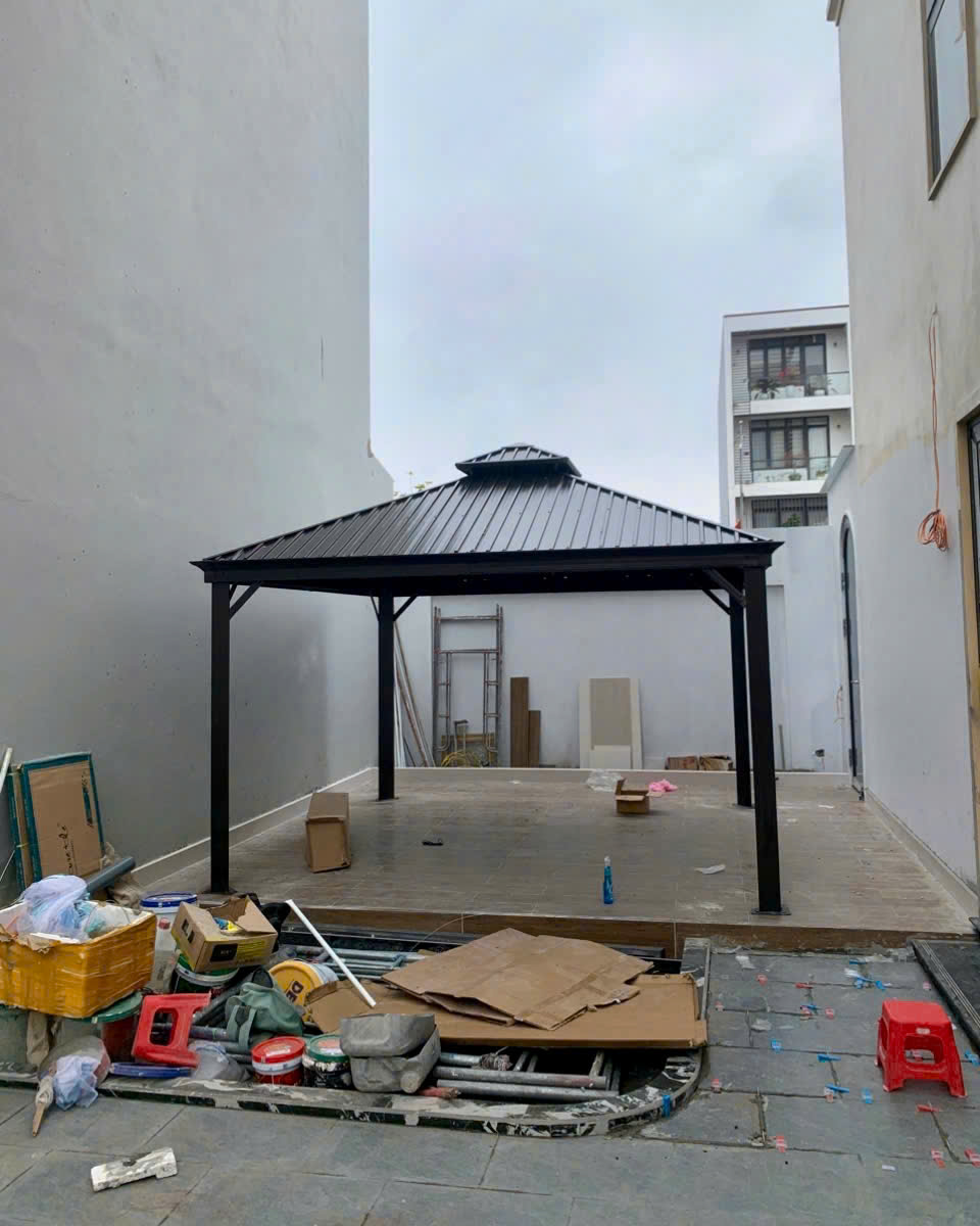 Chòi sân vườn lắp ghép được lắp ráp hoàn thiện