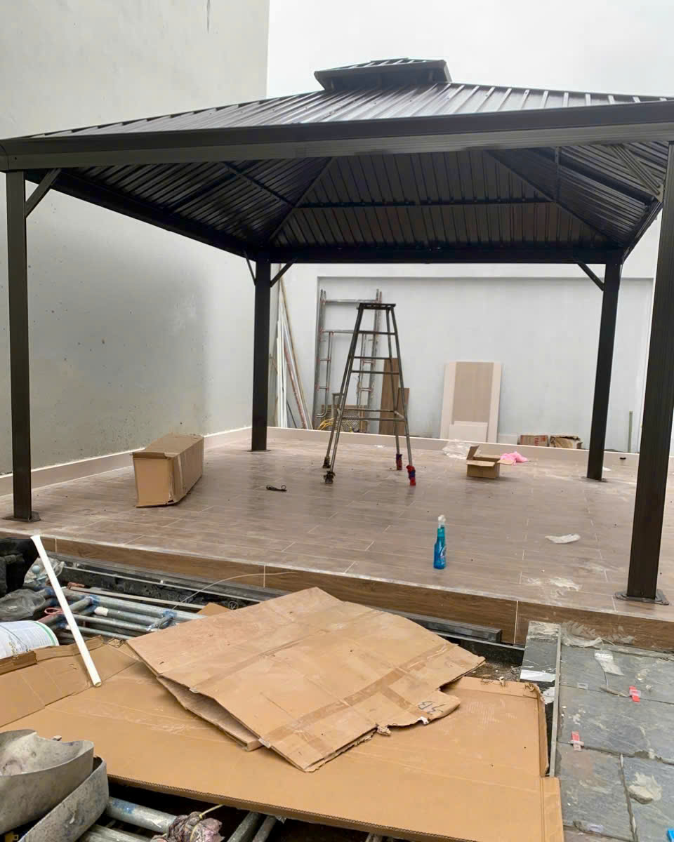 Chòi sân vườn lắp ghép được lắp ráp hoàn thiện