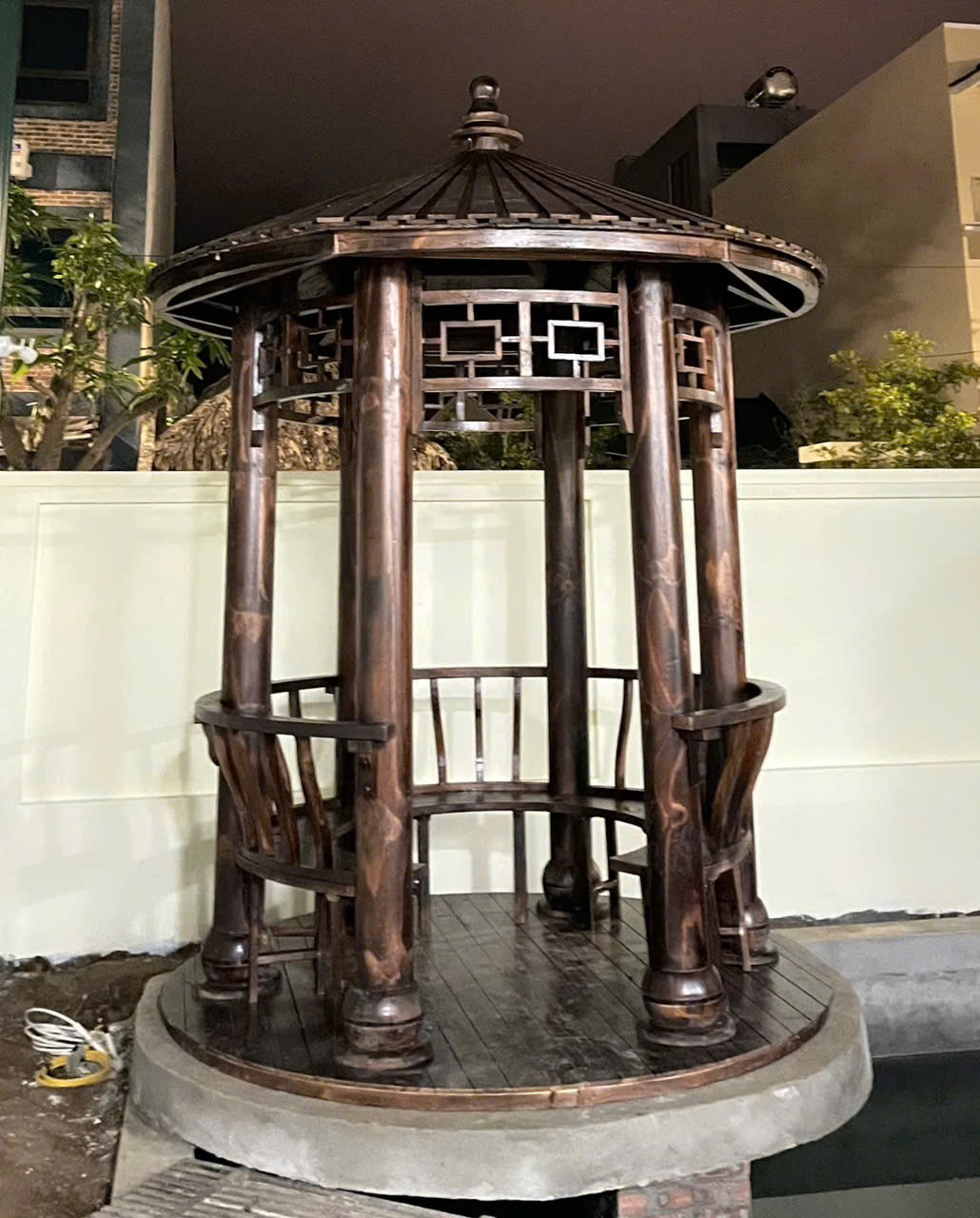 Thi công lắp dựng chòi gỗ tròn tại Lạng Sơn