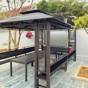 Nhà chòi sân vườn lắp ghép bằng sắt