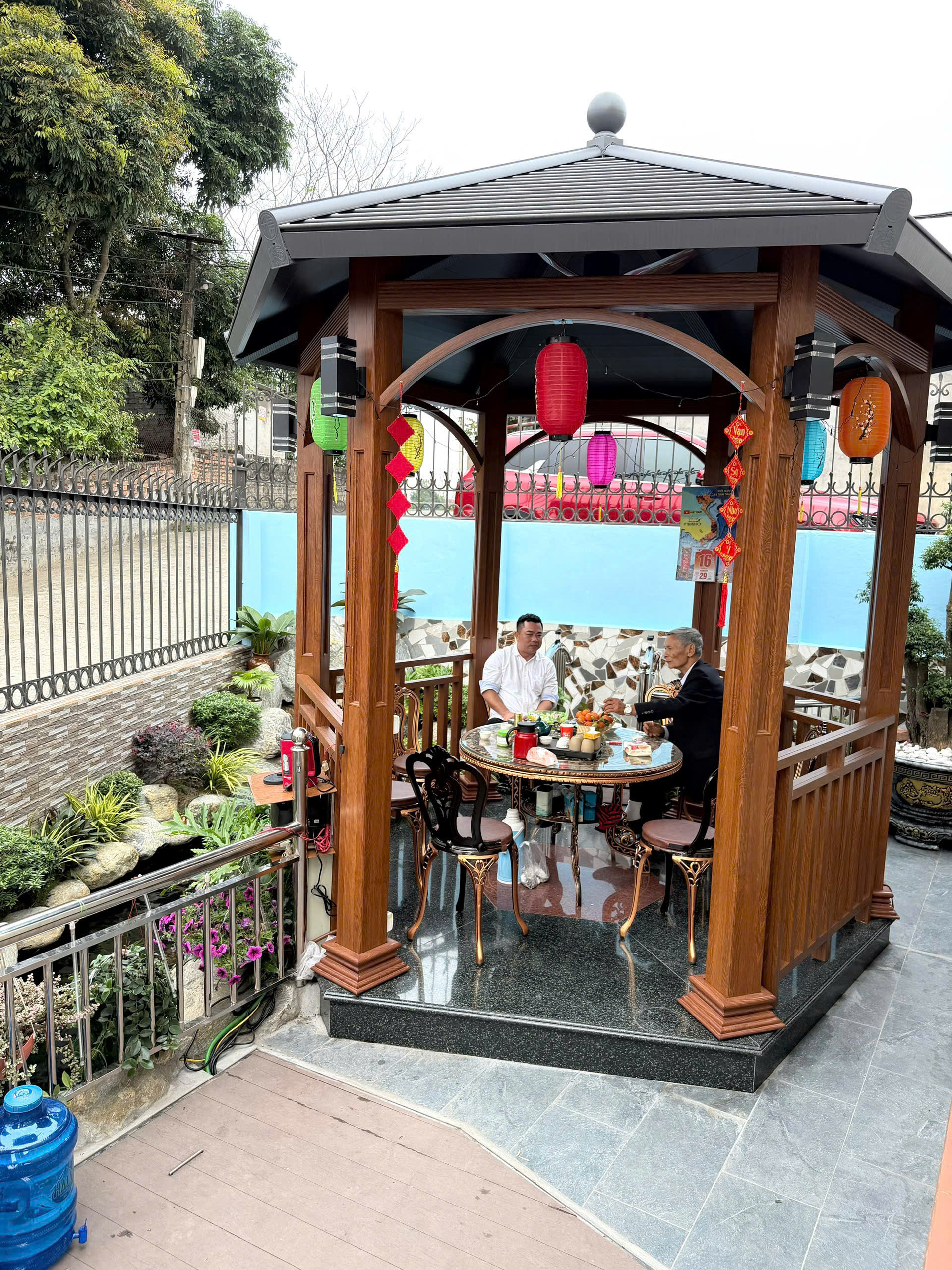 Thi công chòi sân vườn hợp kim nhôm lục giác tại Phú Thọ