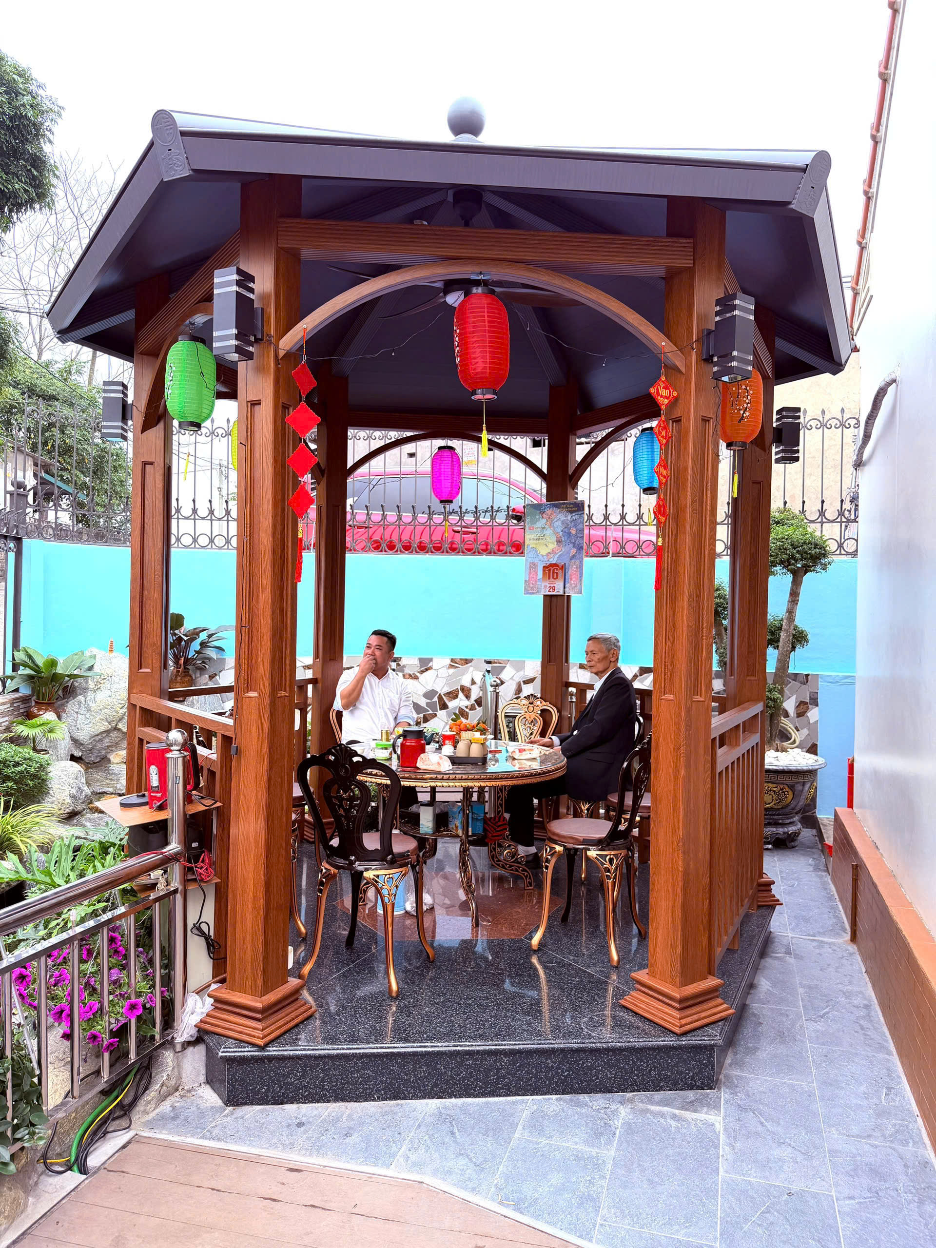 Thi công chòi sân vườn hợp kim nhôm lục giác tại Phú Thọ