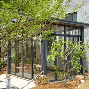 Nhà chòi sân vườn hợp kim nhôm mái bằng hiện đại