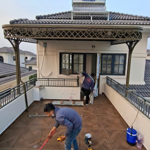 Mái che ngoài trời sắt sơn tĩnh điện