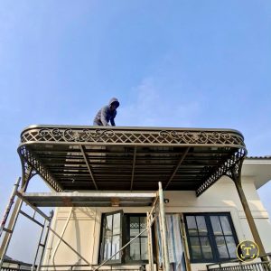 Mái che ngoài trời sắt sơn tĩnh điện