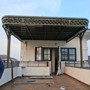 Mái che ngoài trời sắt sơn tĩnh điện