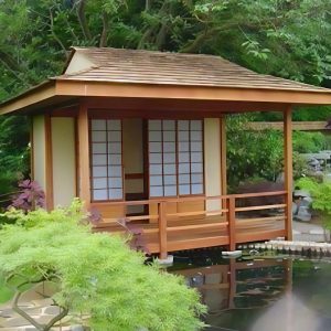 Nhà chòi gỗ phong cách Nhật bốn mái