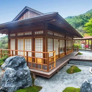 Nhà chòi gỗ kiểu Nhật hai tầng mái