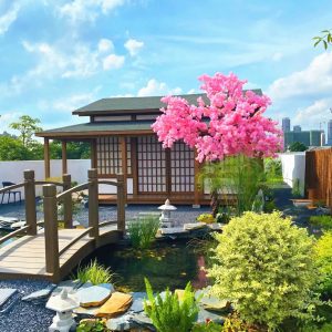 Nhà chòi được thiết kế với hai tầng mái