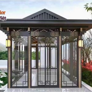 Chòi sân vườn hợp kim nhôm A6063 mái vát