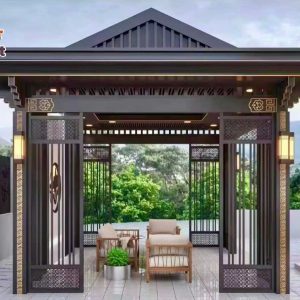 Chòi sân vườn hợp kim nhôm A6063 mái vát