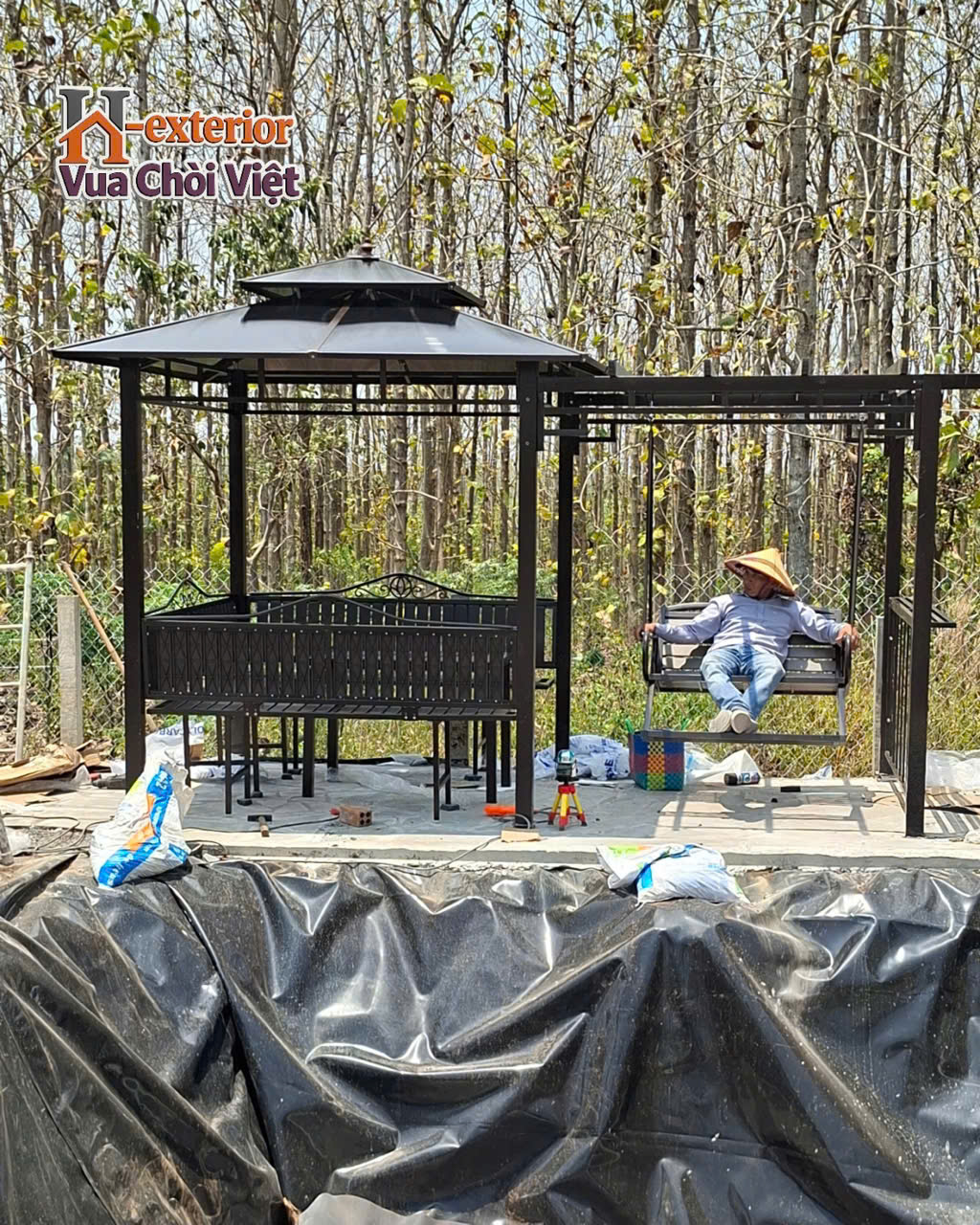 Xích đu đôi dành cho 2 người sử dụng cùng một lúc