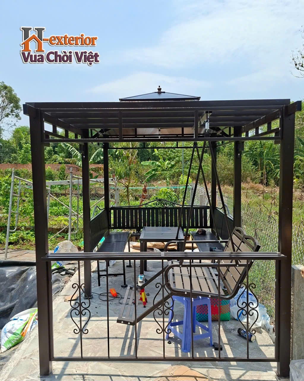 Lắp ráp chòi sân vườn xích đu tại Đồng Nai