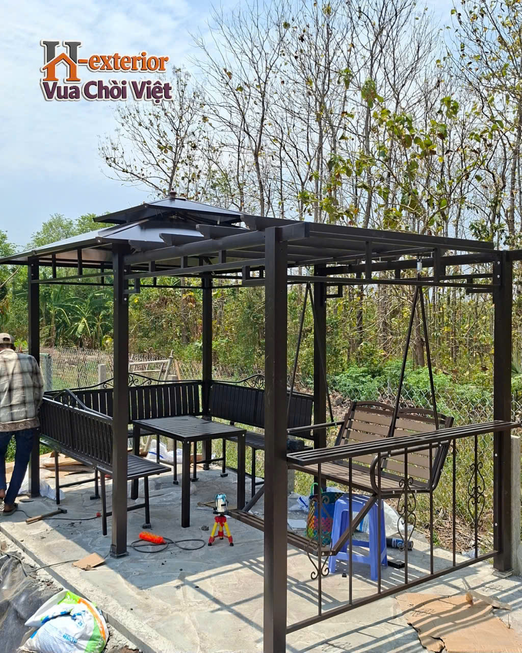 Lắp ráp chòi sân vườn xích đu tại Đồng Nai