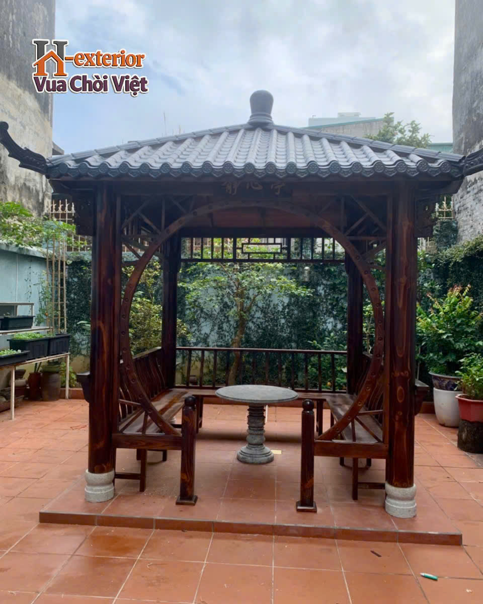 Hoàn thiện nhà chòi gỗ sân vườn tại Thanh Hóa