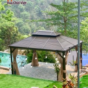 Nhà chòi sân vườn lắp ghép hợp kim nhôm mái kẽm
