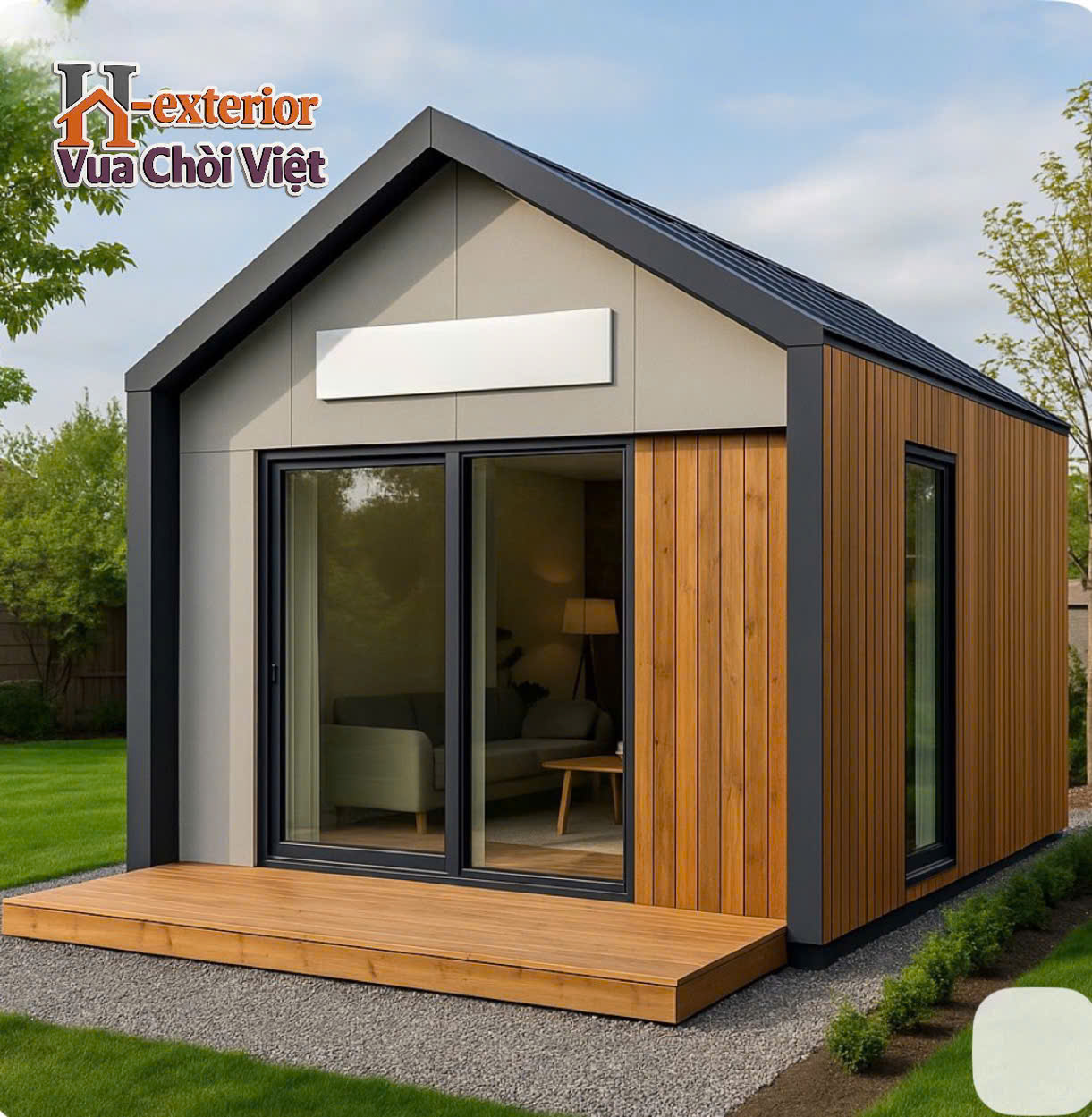 Nhà lắp ghép hai mái chéo