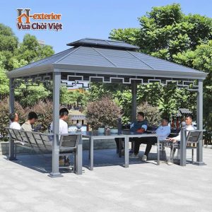 Nhà chòi sân vườn lắp ghép màu ghi