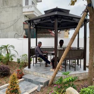 Chòi sân vườn lục giác mái kẽm