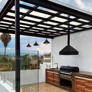 Khung cột được làm bắt sắt sơn tĩnh điện