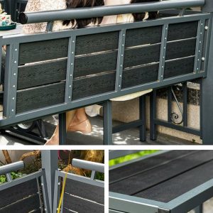 Tựa lưng ghế bằng gỗ nhựa ngoài trời êm ái