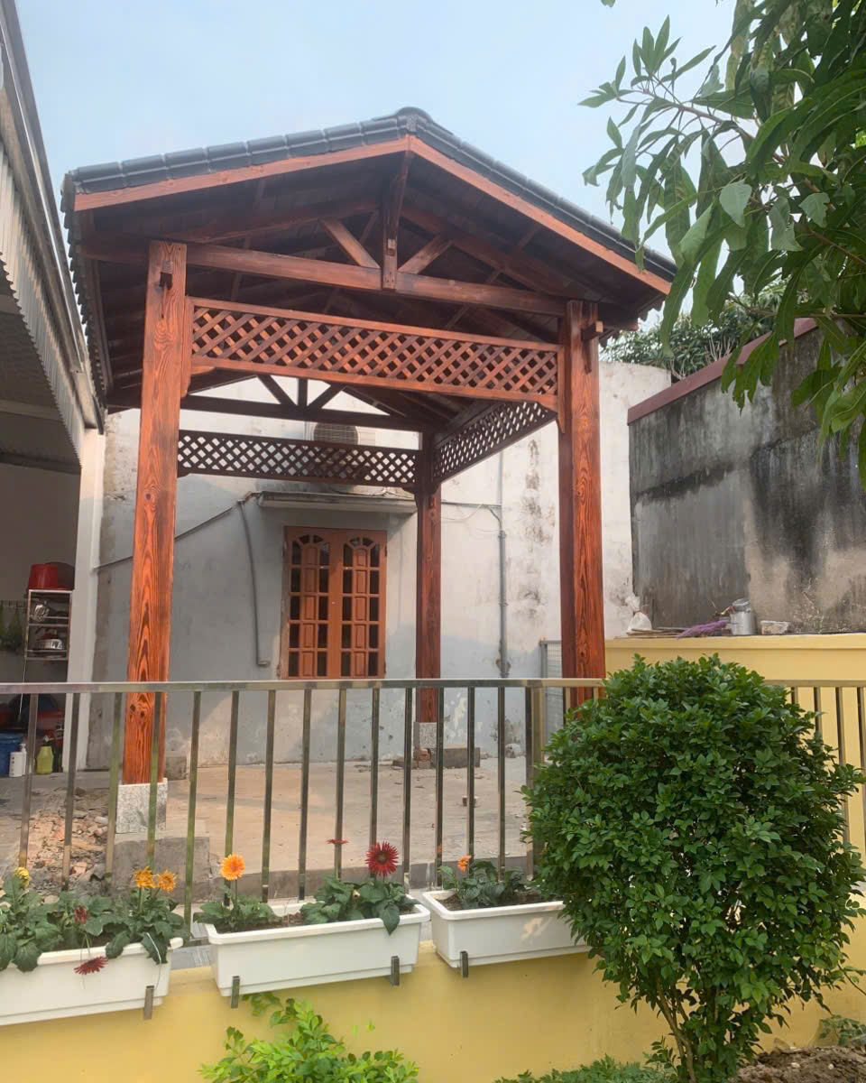 Thi công nhà chòi gỗ hình chữ nhật hai mái tại Hải Phòng