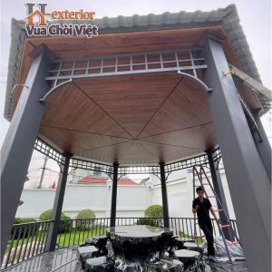 Chòi sân vườn sắt bát giác