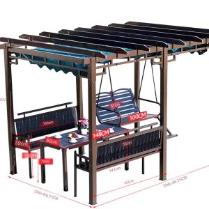 Chòi hình chữ nhật kích thước 2.15x3.15x2.3m