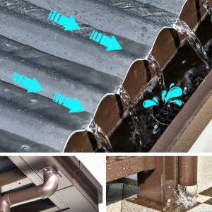 Máng thoát nước được giấu gọn gàng